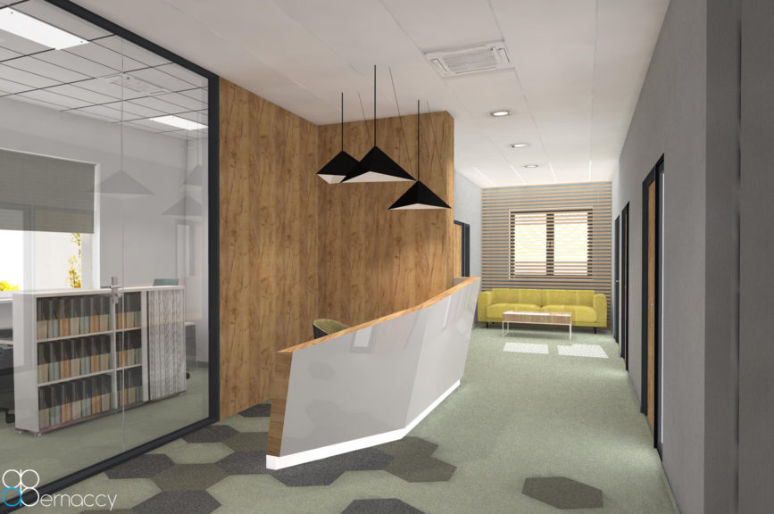 Wnętrza biurowiec NewEraMaterials Modlniczka Goodman